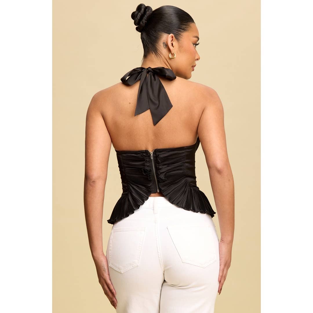 Olive Grace Pleated Top