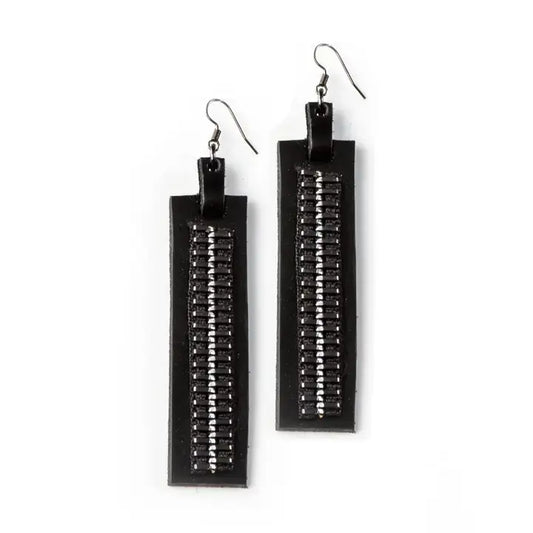 The Grid Noir Earrings