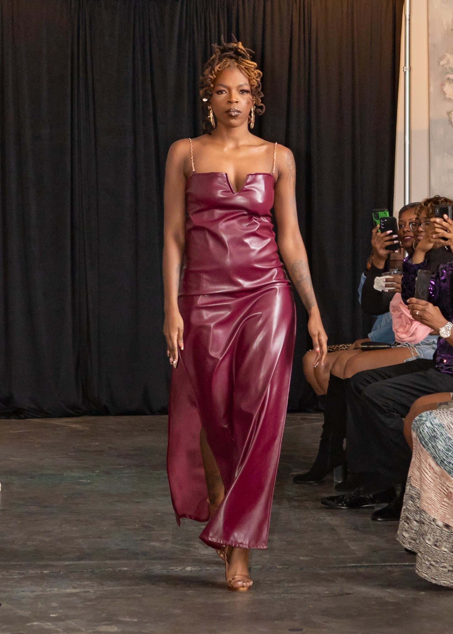 The Crimson Chain Gown