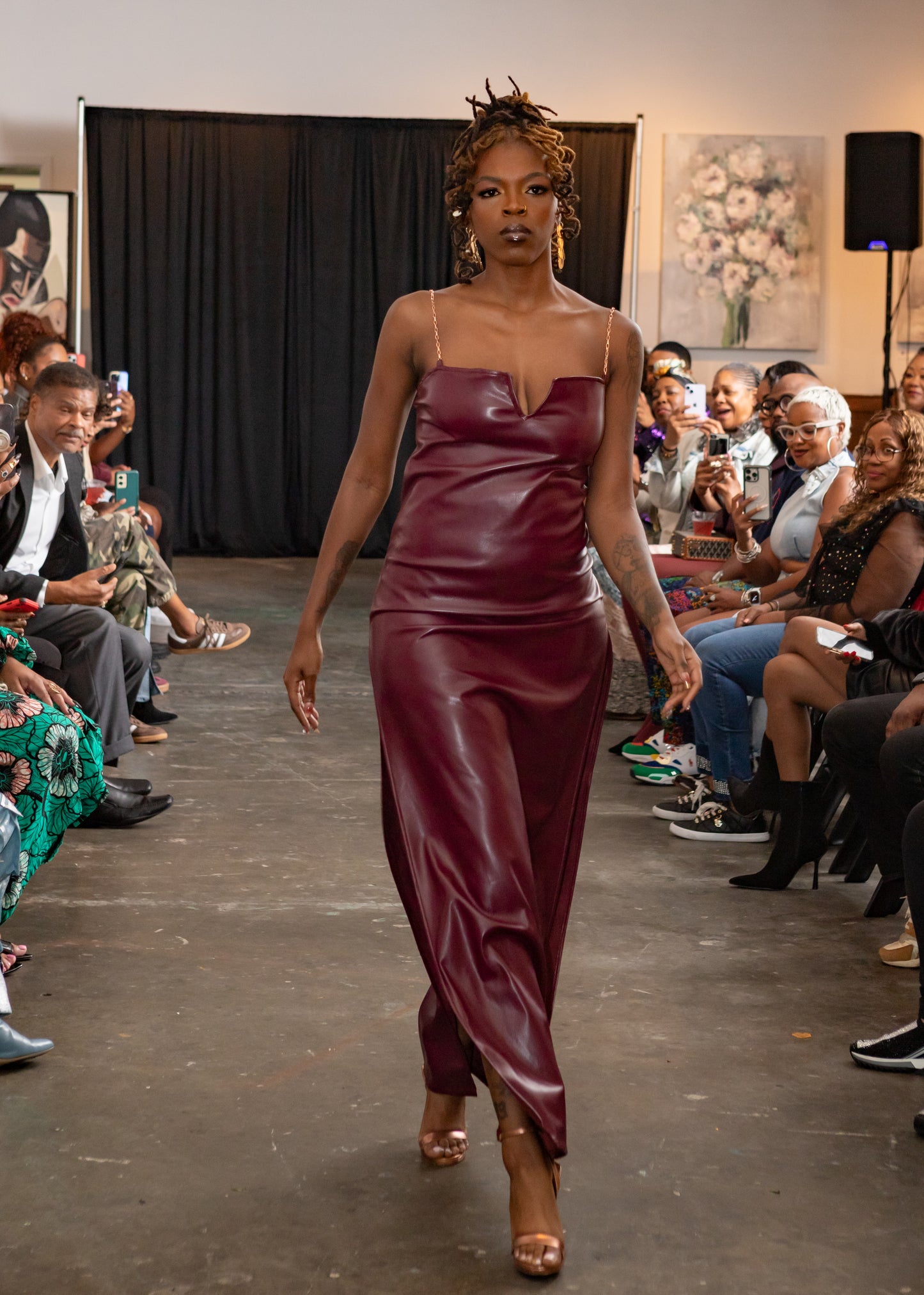 The Crimson Chain Gown