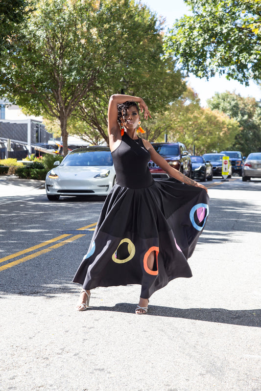 Model wearing Holy Chic Maxi Dress by Mode 718